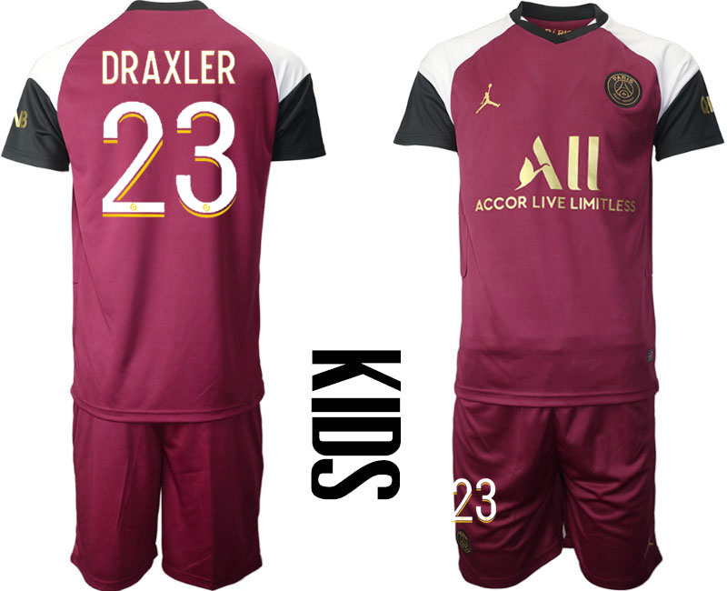 2021 Paris Saint Germain away kids #23 soccer jerseys